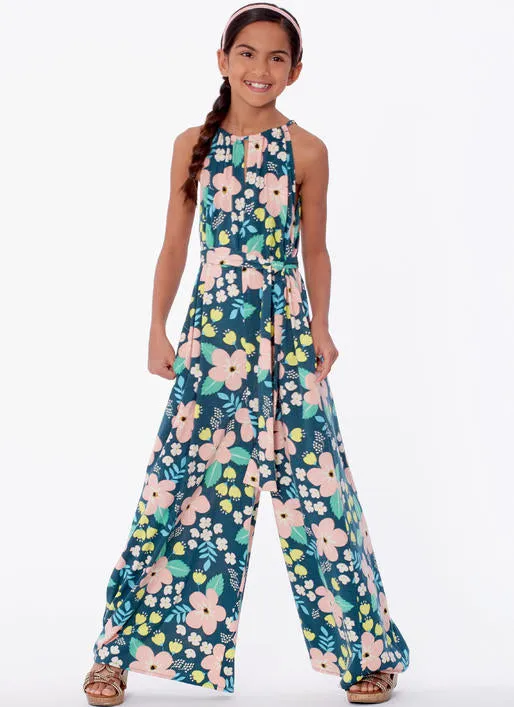 M7917 Children's and Girl's Romper, Jumpsuit and Belt