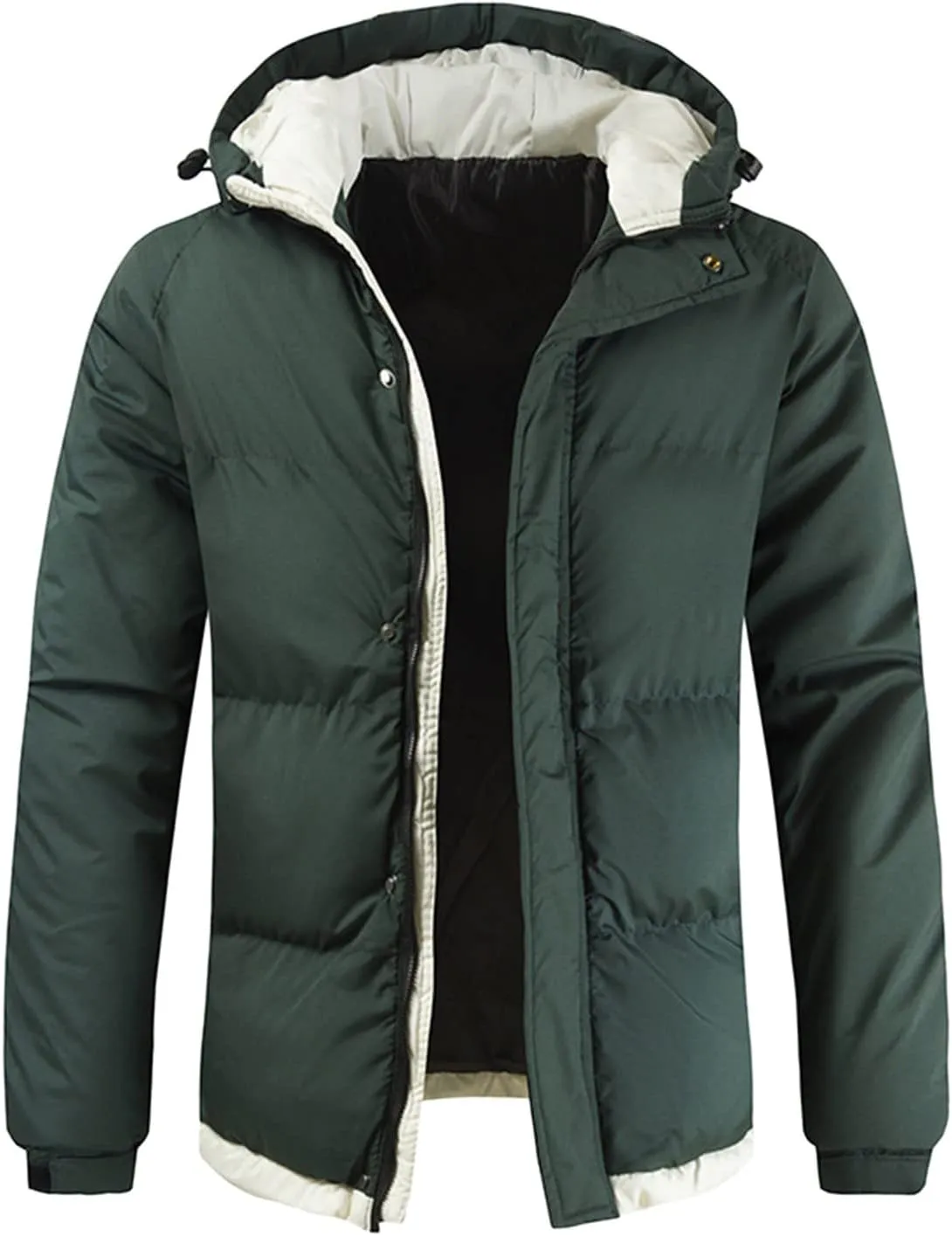 Men Thin Jacket Mens Autumn And Winter Fashion Casual Solid Color Padded Warm Cotton Coat Cotton Jackets Mens