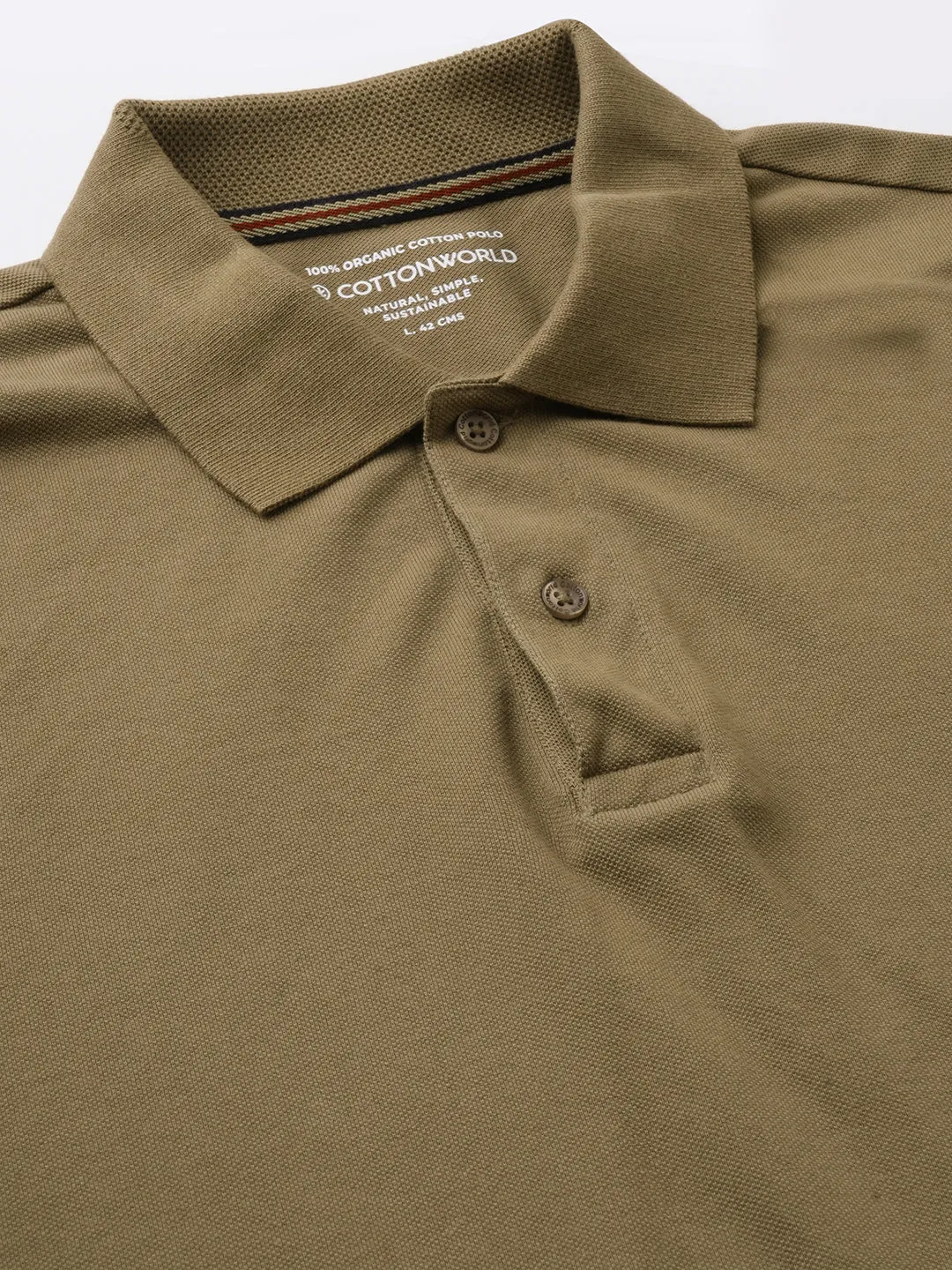 Men's Brown Cotton Regular Fit Tshirt