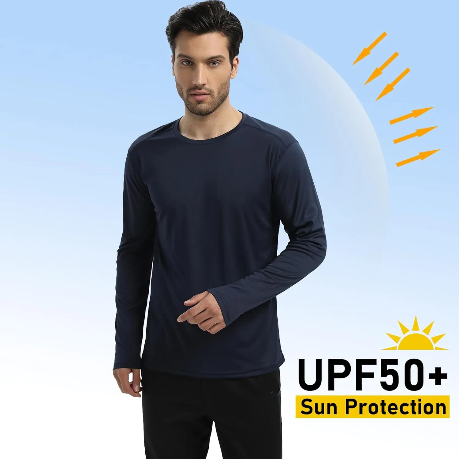 Men's T-Shirts,5 Pack Short Sleeve/4 Pack Long Sleeve T-Shirt Workout T Shirts for Gym,Athletic,Running