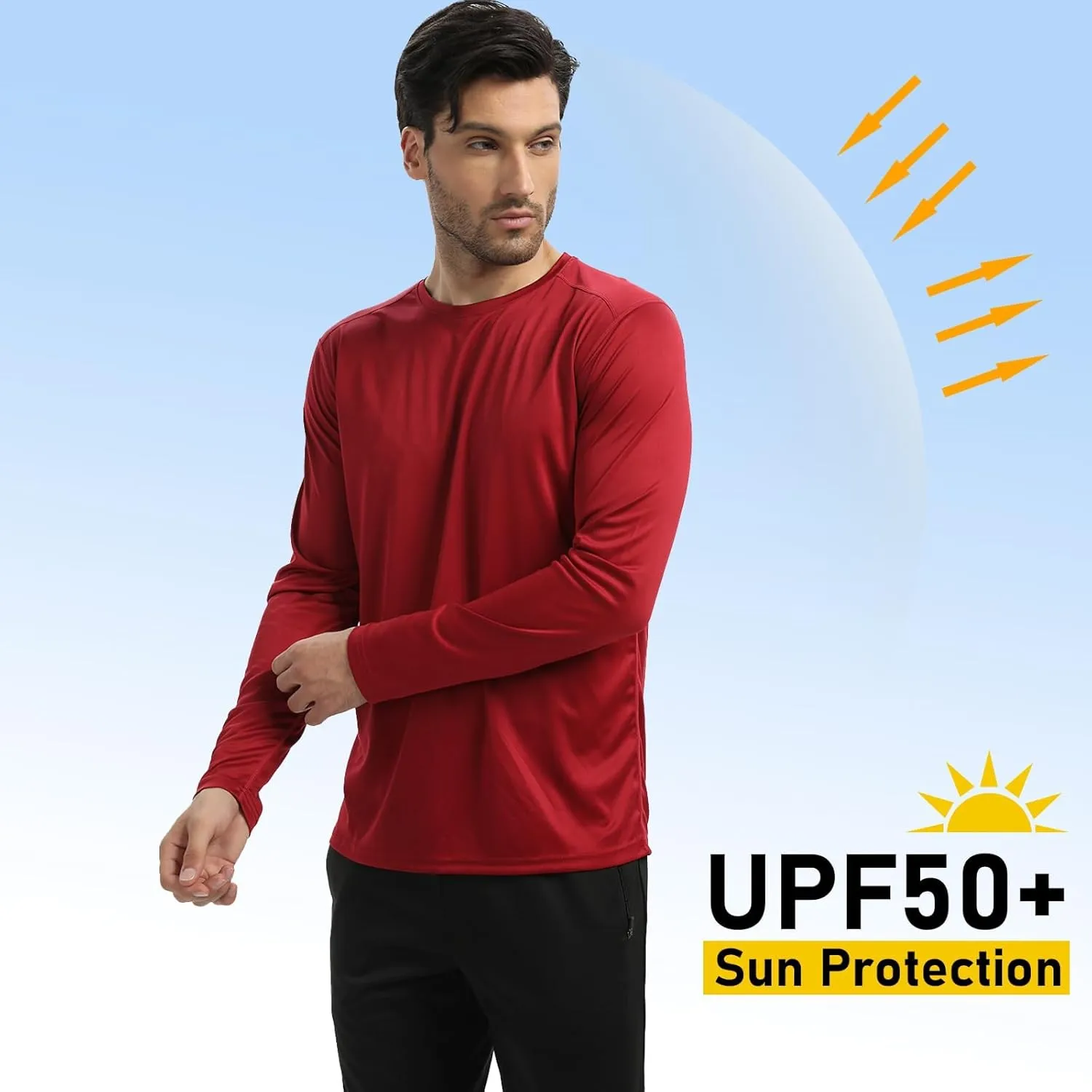 Men's T-Shirts,5 Pack Short Sleeve/4 Pack Long Sleeve T-Shirt Workout T Shirts for Gym,Athletic,Running