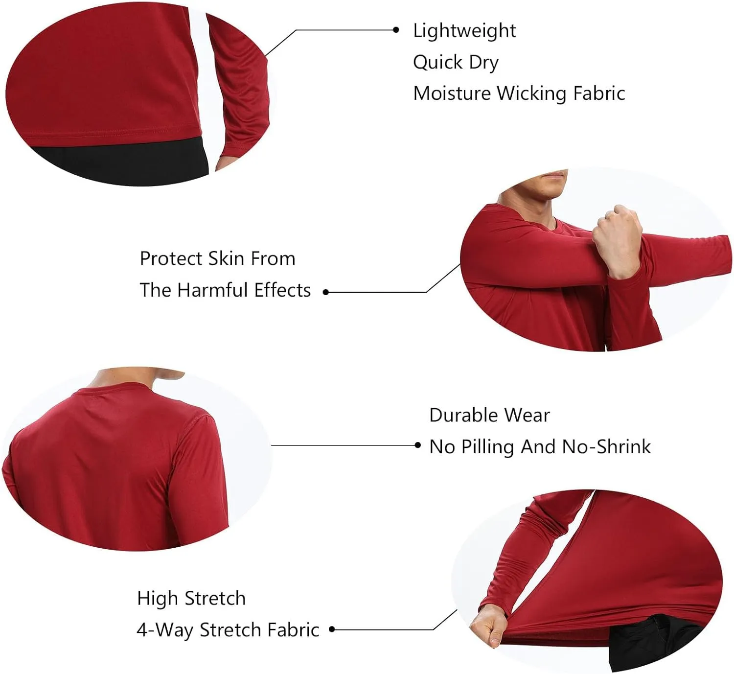 Men's T-Shirts,5 Pack Short Sleeve/4 Pack Long Sleeve T-Shirt Workout T Shirts for Gym,Athletic,Running