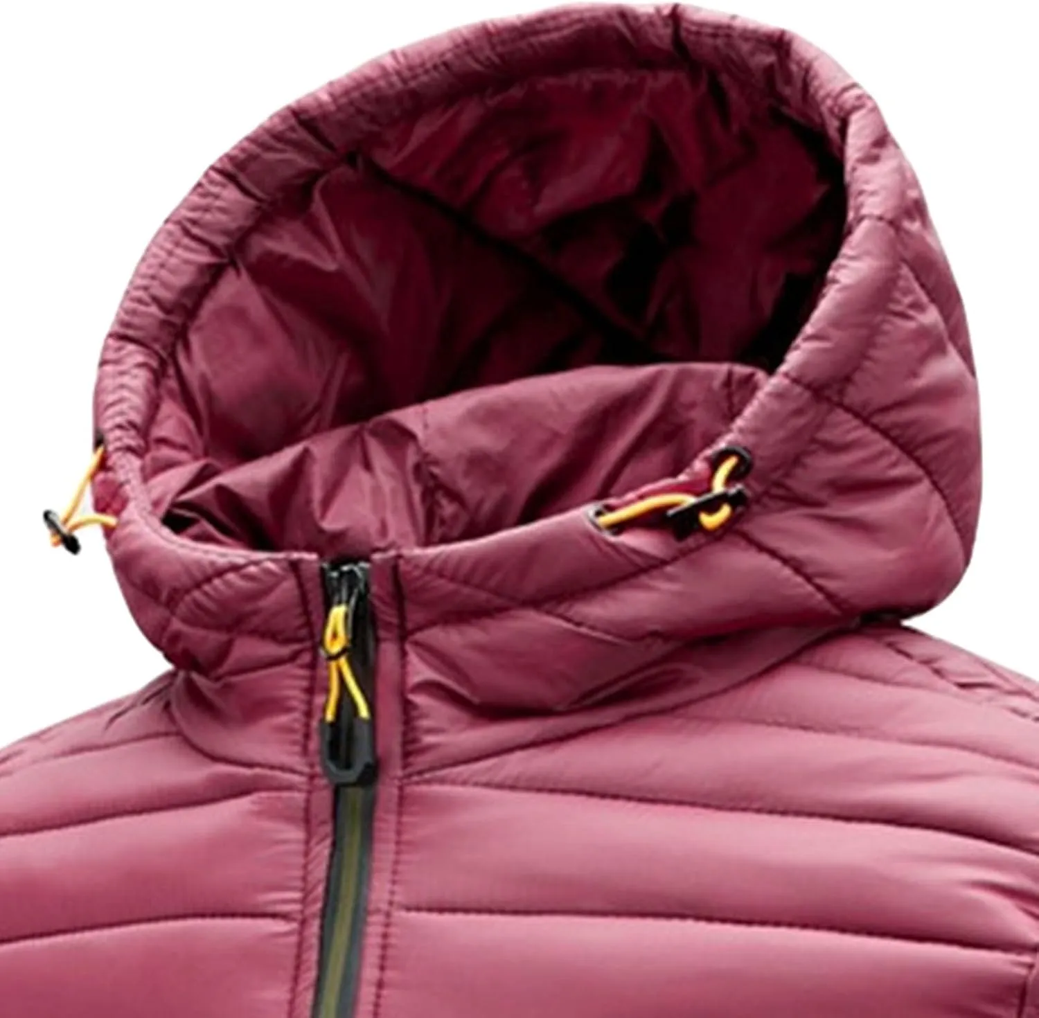 Men's Winter Hooded Jacket Male Lightweight Cotton Padded Jackets With Hood Men Drawstring Quilted Casual Thin Coat