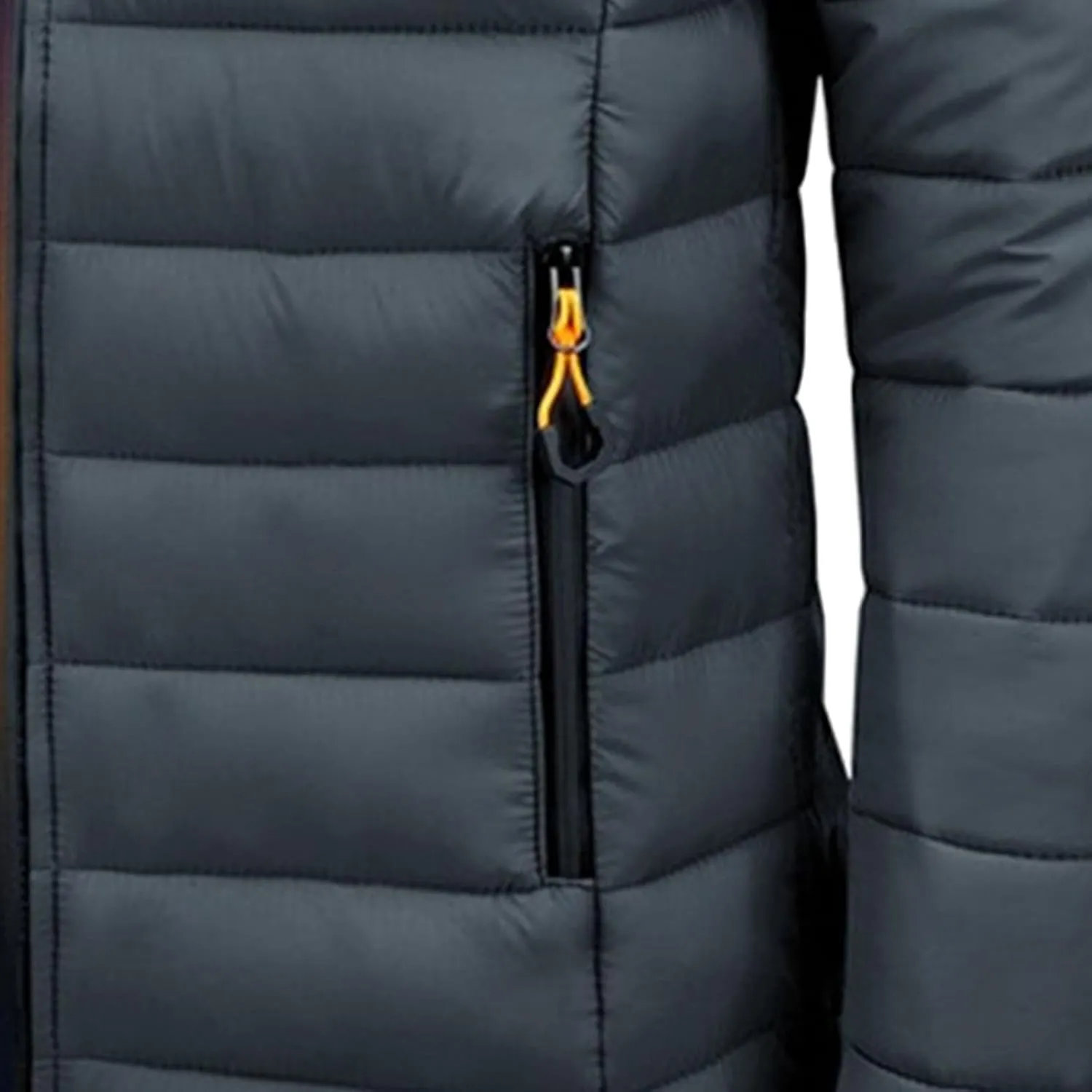 Men's Winter Hooded Jacket Male Lightweight Cotton Padded Jackets With Hood Men Drawstring Quilted Casual Thin Coat