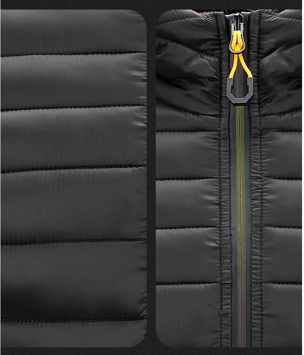 Men's Winter Hooded Jacket Male Lightweight Cotton Padded Jackets With Hood Men Drawstring Quilted Casual Thin Coat