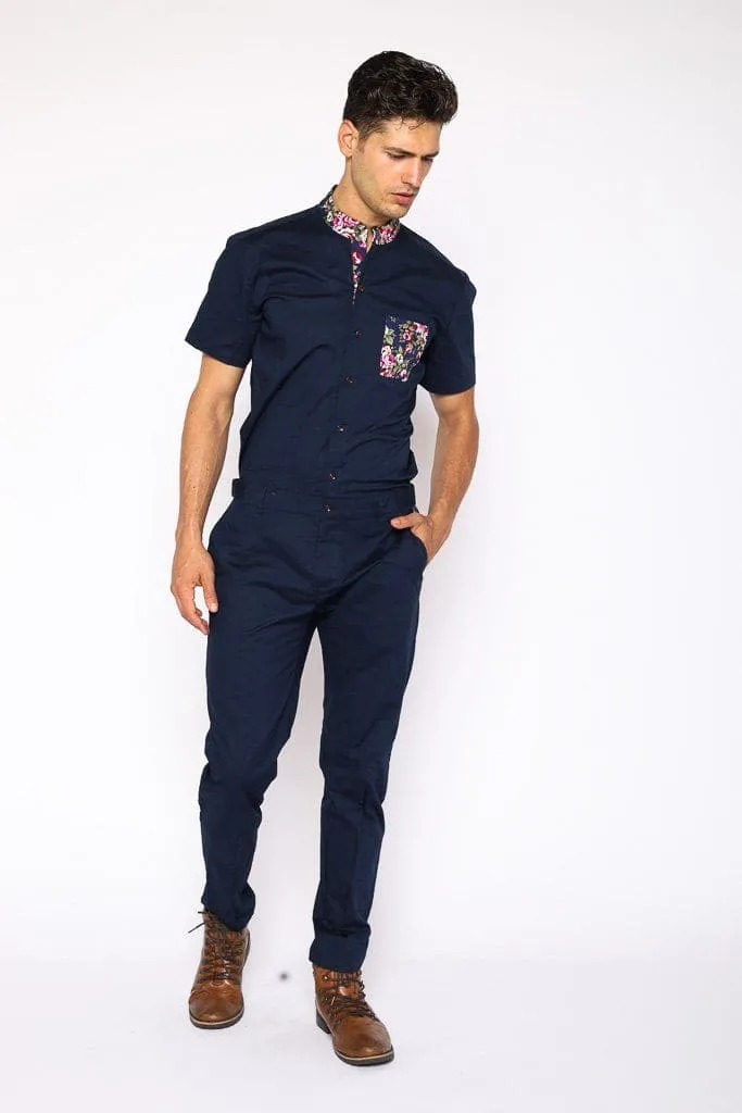 Navy Rosé Jumpsuit - Limited Edition