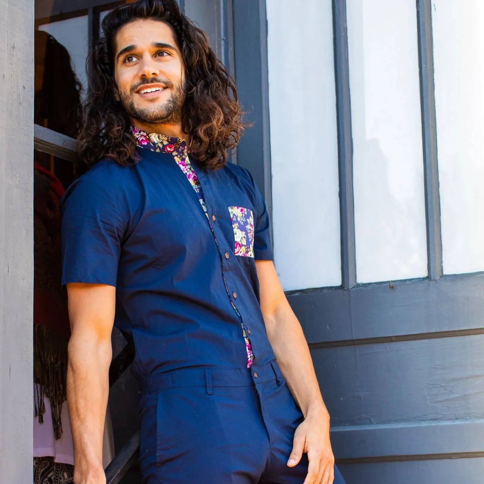 Navy Rosé Jumpsuit - Limited Edition