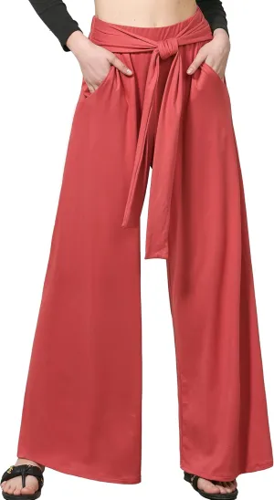 noflik Women's Comfy High Waisted Wide Leg/Bell Bottom Pants with Elastic Waistband