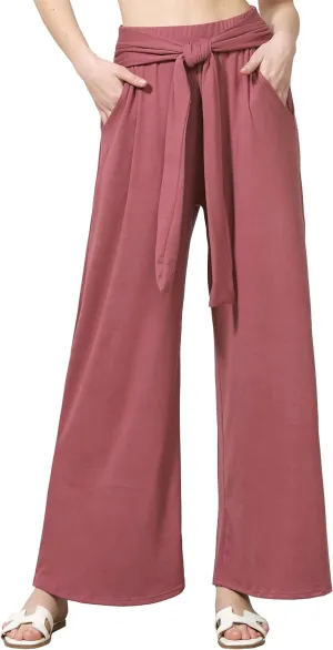 noflik Women's Comfy High Waisted Wide Leg/Bell Bottom Pants with Elastic Waistband
