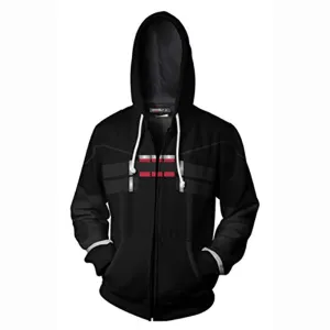 Overwatch Hoodie - Black Zip Up Hooded Sweater