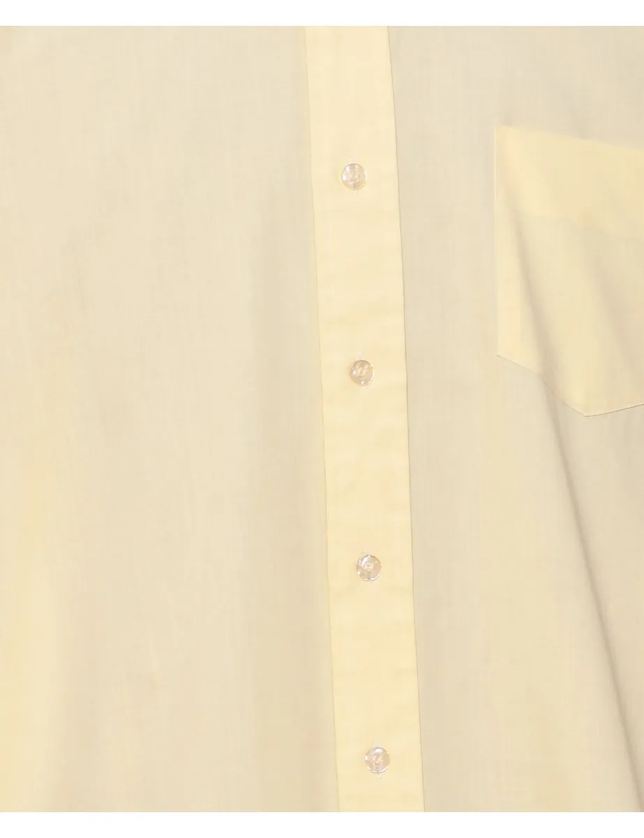 Pale Yellow Classic 1970s Shirt - L