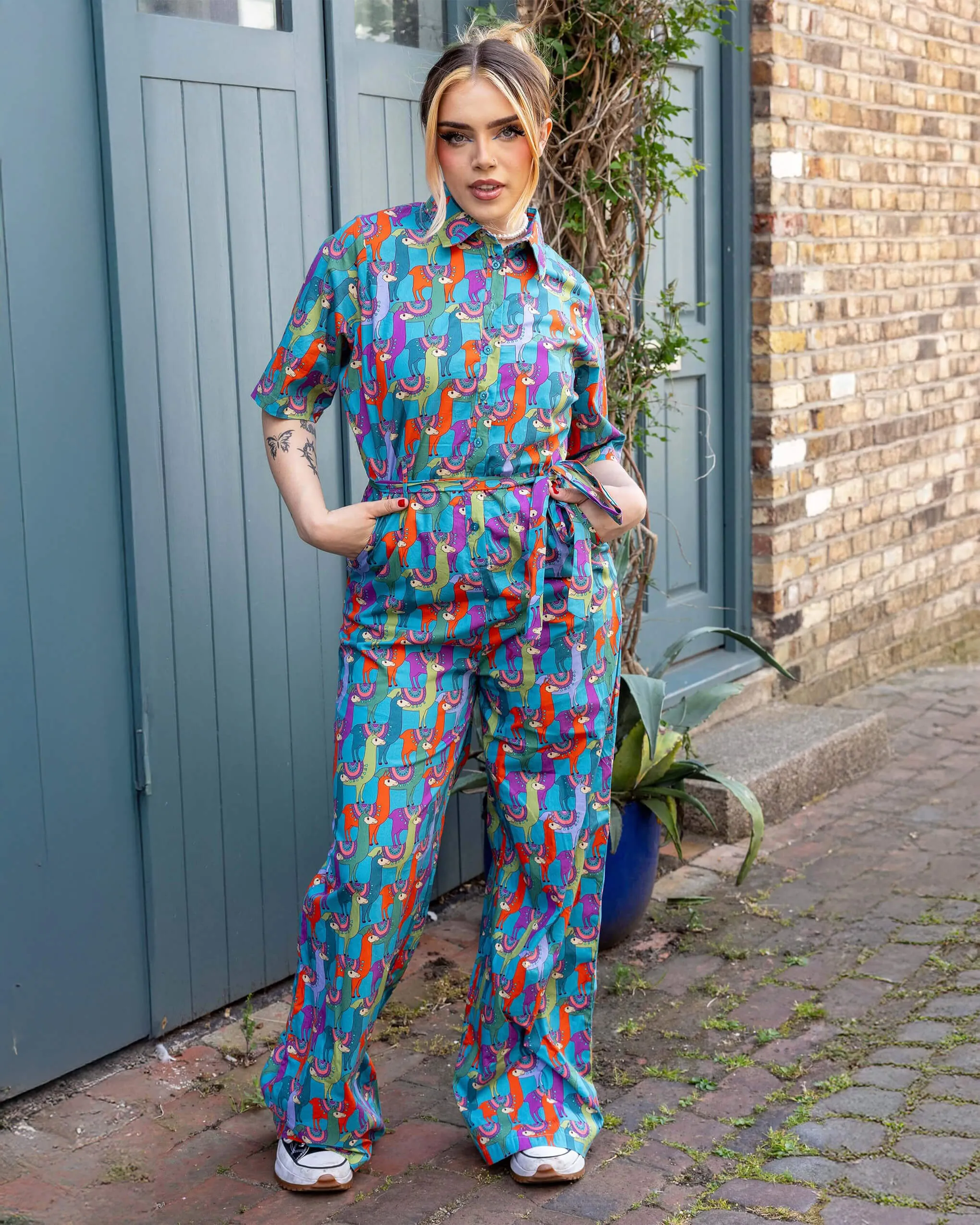 Party Llama Stretch Jumpsuit