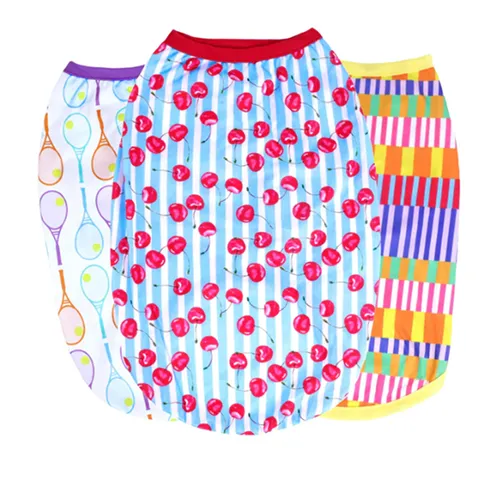 Pets Way Printed Fun Summer Vest Combo for Dogs and Cats