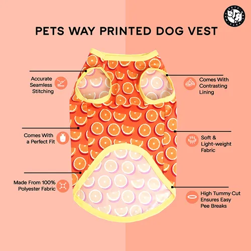Pets Way Printed Fun Summer Vest Combo for Dogs and Cats