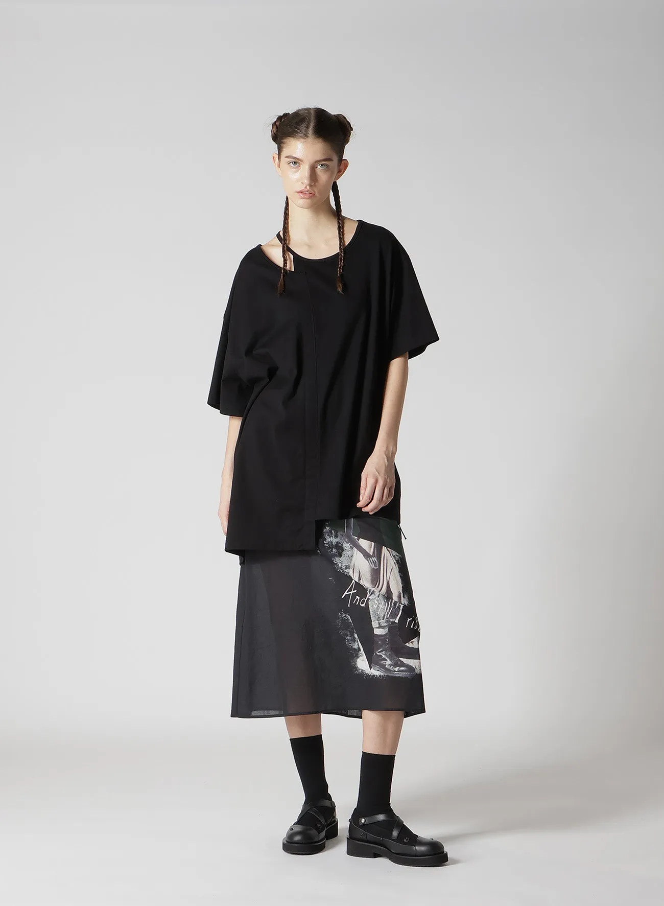 PLAIN STITCH COMBINATION T-SHIRTS