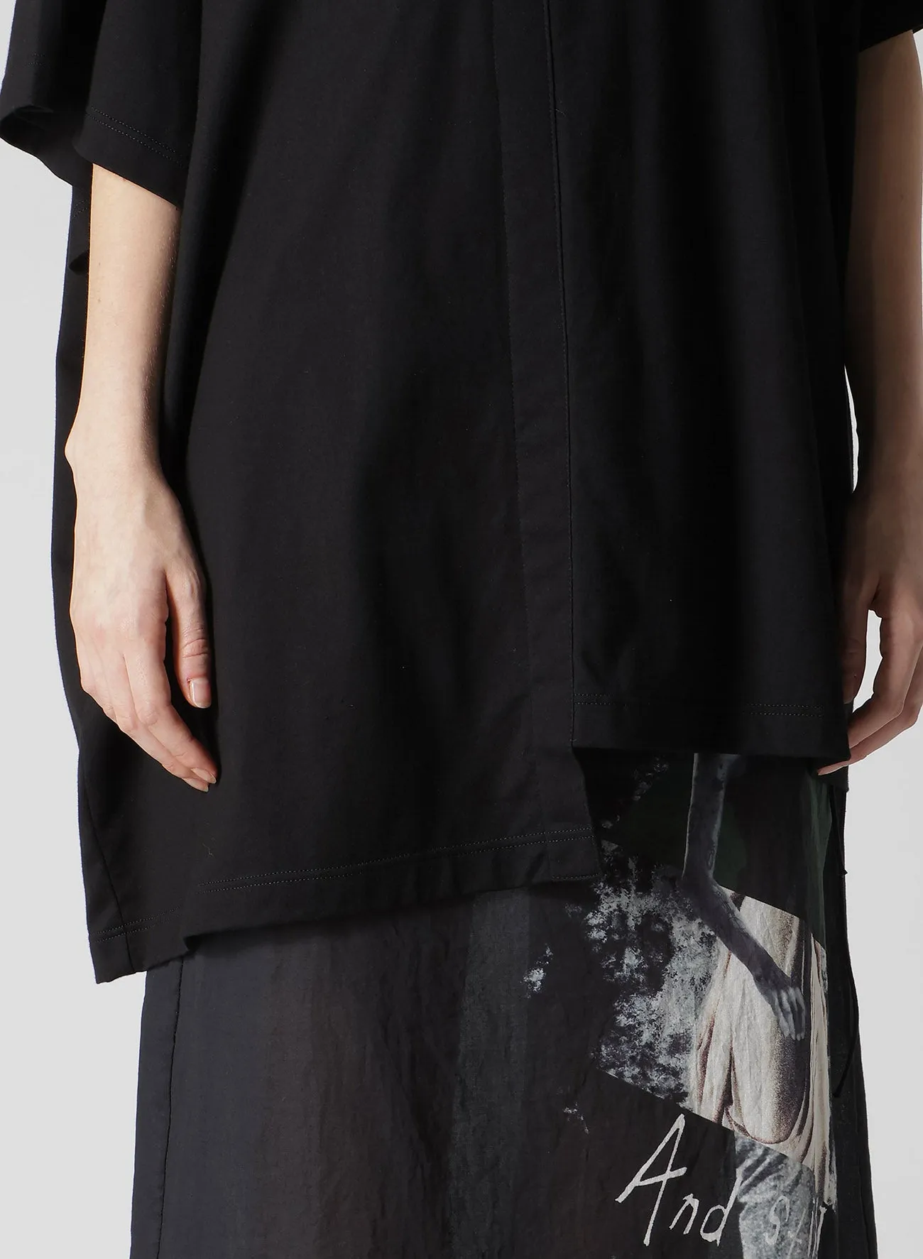 PLAIN STITCH COMBINATION T-SHIRTS
