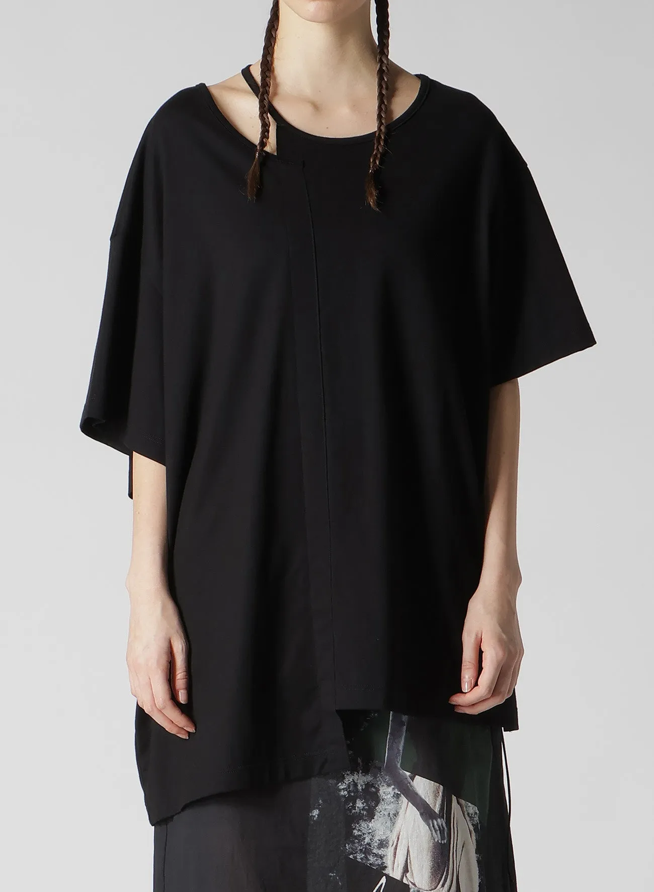 PLAIN STITCH COMBINATION T-SHIRTS