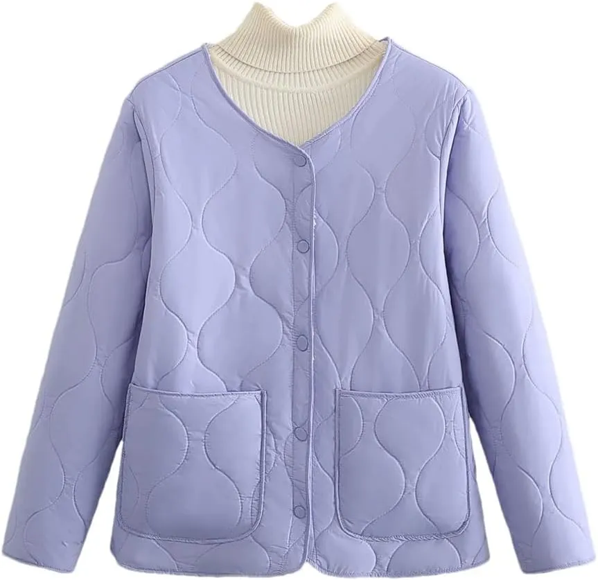 Plus Size Women Parka Autumn Winter Loose Outside Wear Inside Thin Fleece-Lined Cotton-Padded Coat