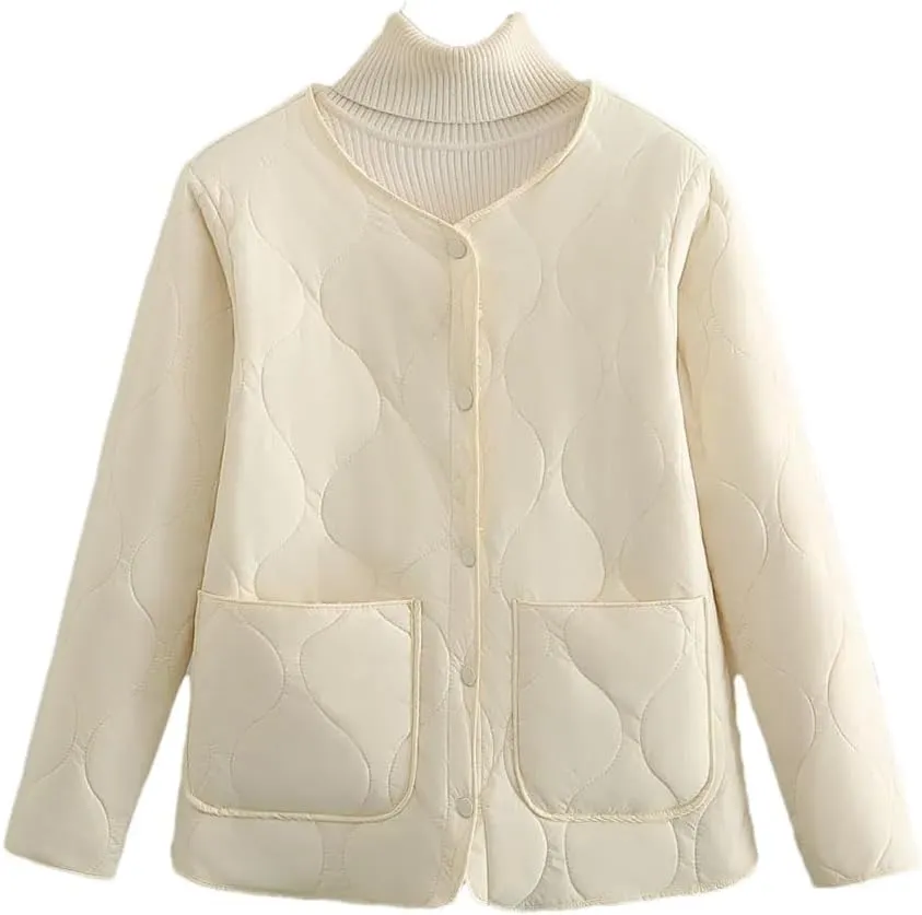 Plus Size Women Parka Autumn Winter Loose Outside Wear Inside Thin Fleece-Lined Cotton-Padded Coat