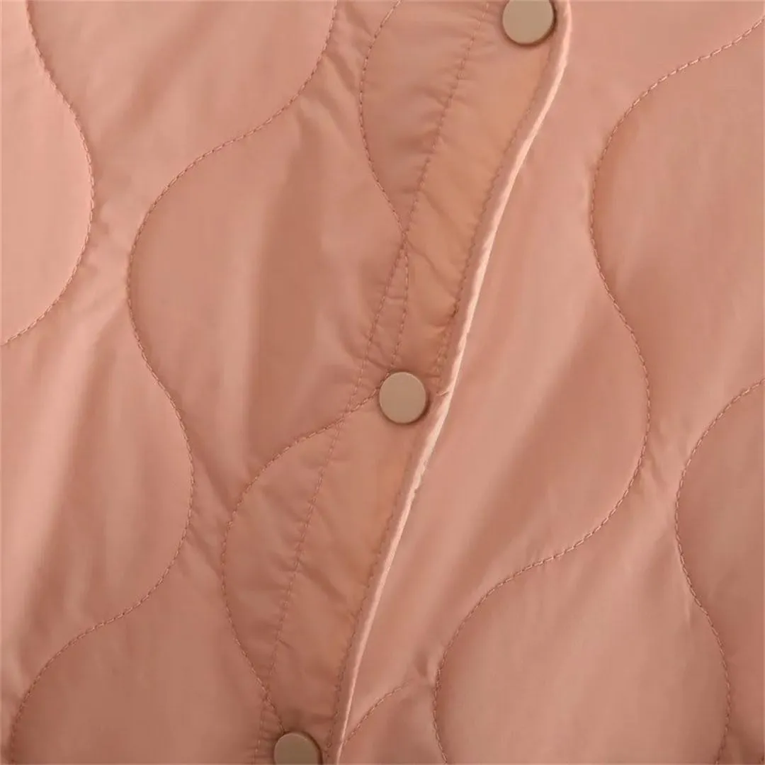Plus Size Women Parka Autumn Winter Loose Outside Wear Inside Thin Fleece-Lined Cotton-Padded Coat