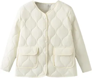 Plus Size Women Parka Autumn Winter Loose Thin Quilted Cotton-Padded Coat