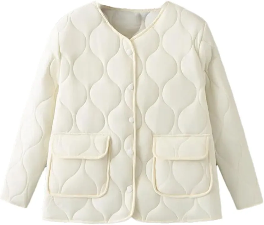 Plus Size Women Parka Autumn Winter Loose Thin Quilted Cotton-Padded Coat