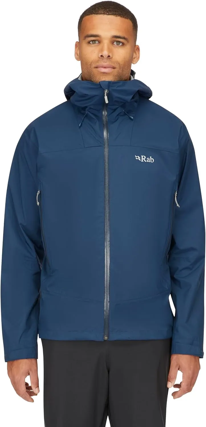 Rab Men's Downpour Plus 2.0 Waterproof Breathable Jacket for Hiking & Climbing