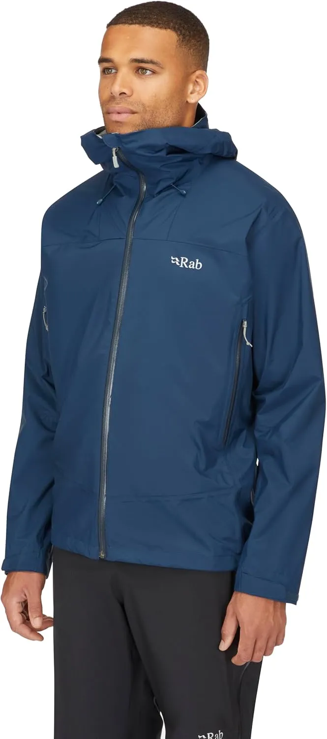 Rab Men's Downpour Plus 2.0 Waterproof Breathable Jacket for Hiking & Climbing
