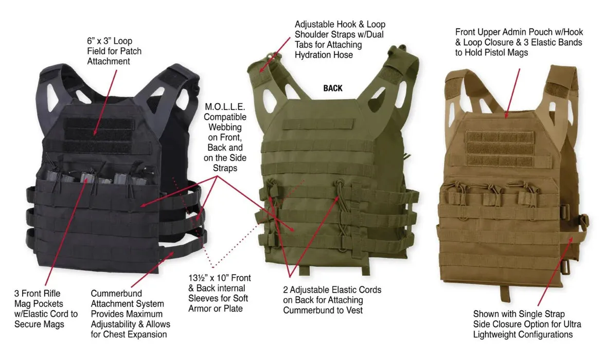 RECON MOLLE GS2 Light weight plate carrier vest ideal for CrossFit training