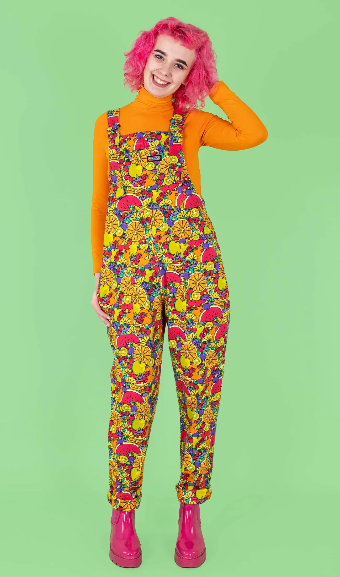 Run And Fly Tutti Frito Stretch Twill Dungarees