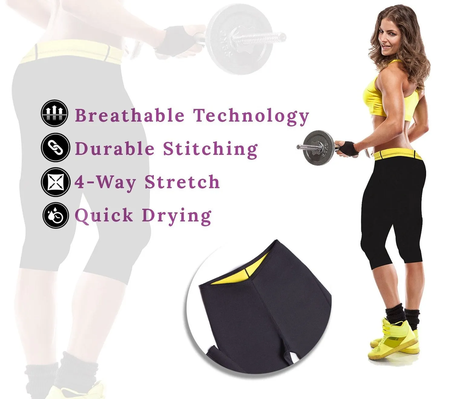 Sauna Pants - Waist Slimming Capris ~ Weight Loss Enchancer!