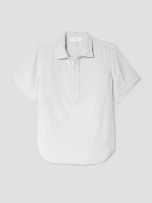 Short Sleeve Triple Gauze Popover - White