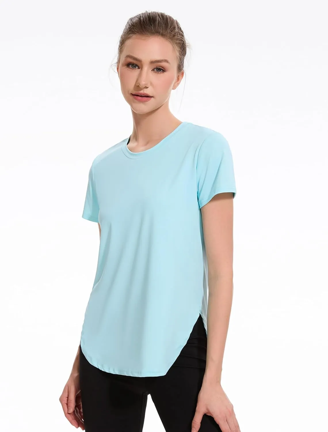 Star Vibe Womens Workout Shirts Breathable UPF 50  Quick Dry Athletic Yoga T-Shirts Short Sleeve Gym Running Hiking Tops