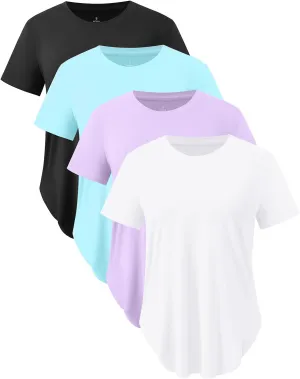 Star Vibe Womens Workout Shirts Breathable UPF 50  Quick Dry Athletic Yoga T-Shirts Short Sleeve Gym Running Hiking Tops