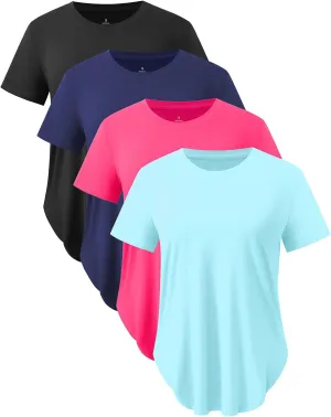 Star Vibe Womens Workout Shirts Breathable UPF 50  Quick Dry Athletic Yoga T-Shirts Short Sleeve Gym Running Hiking Tops