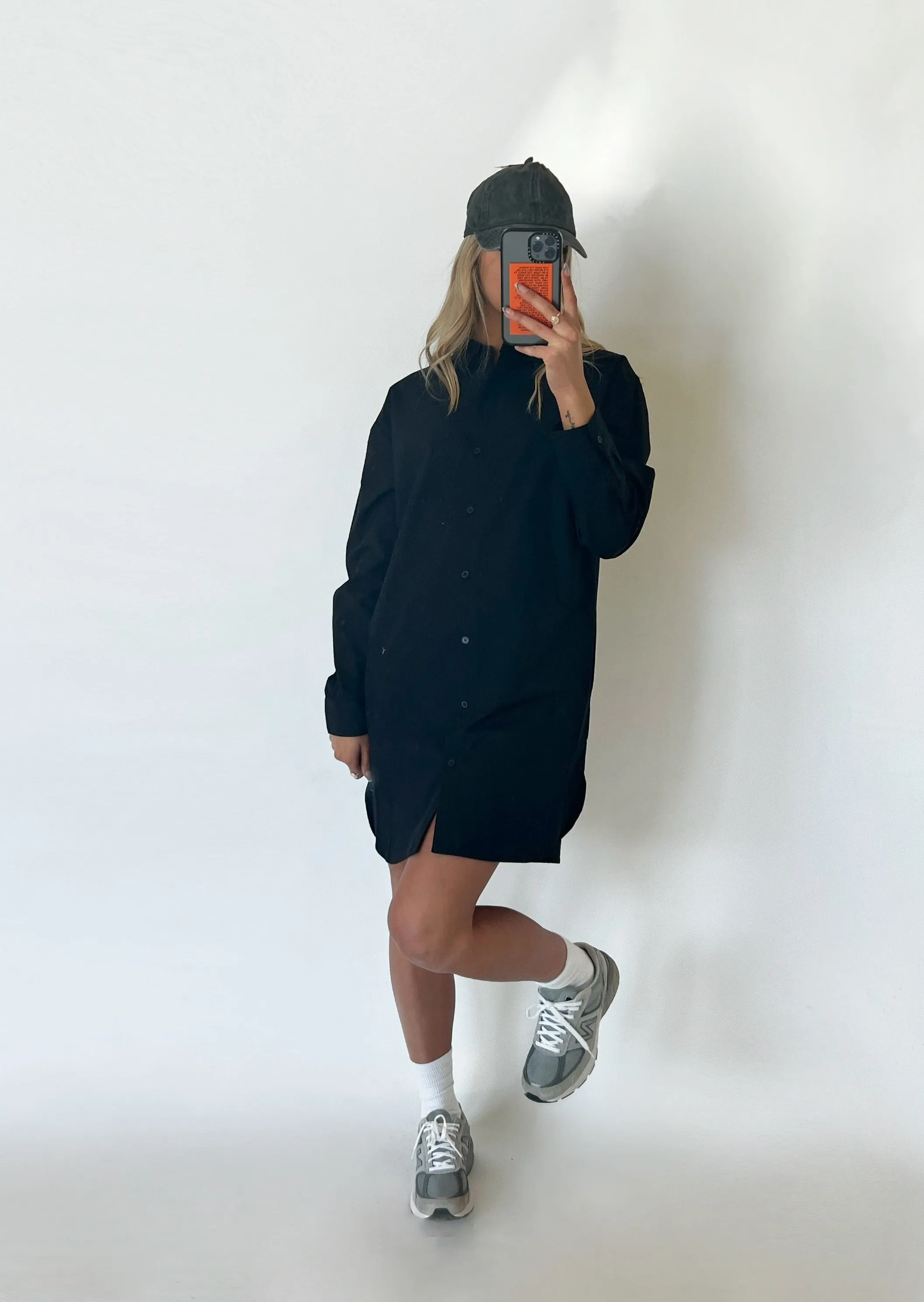 Stevie Woven Button Up Dress | Black