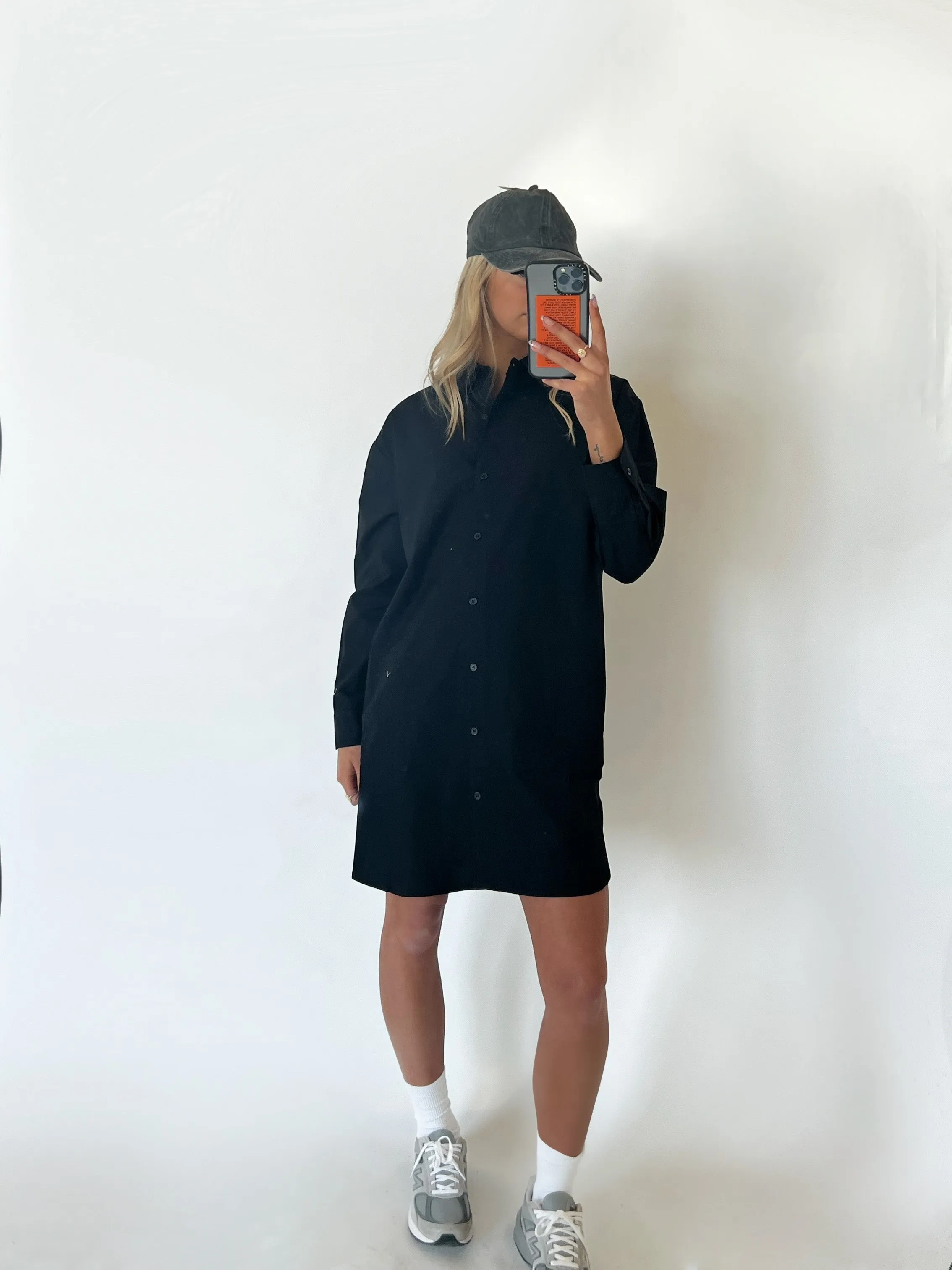 Stevie Woven Button Up Dress | Black