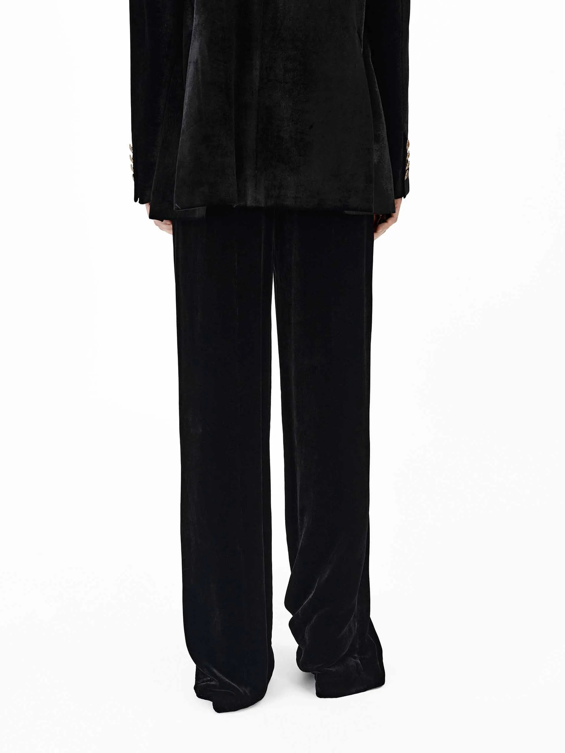 Straight Velvet Pants