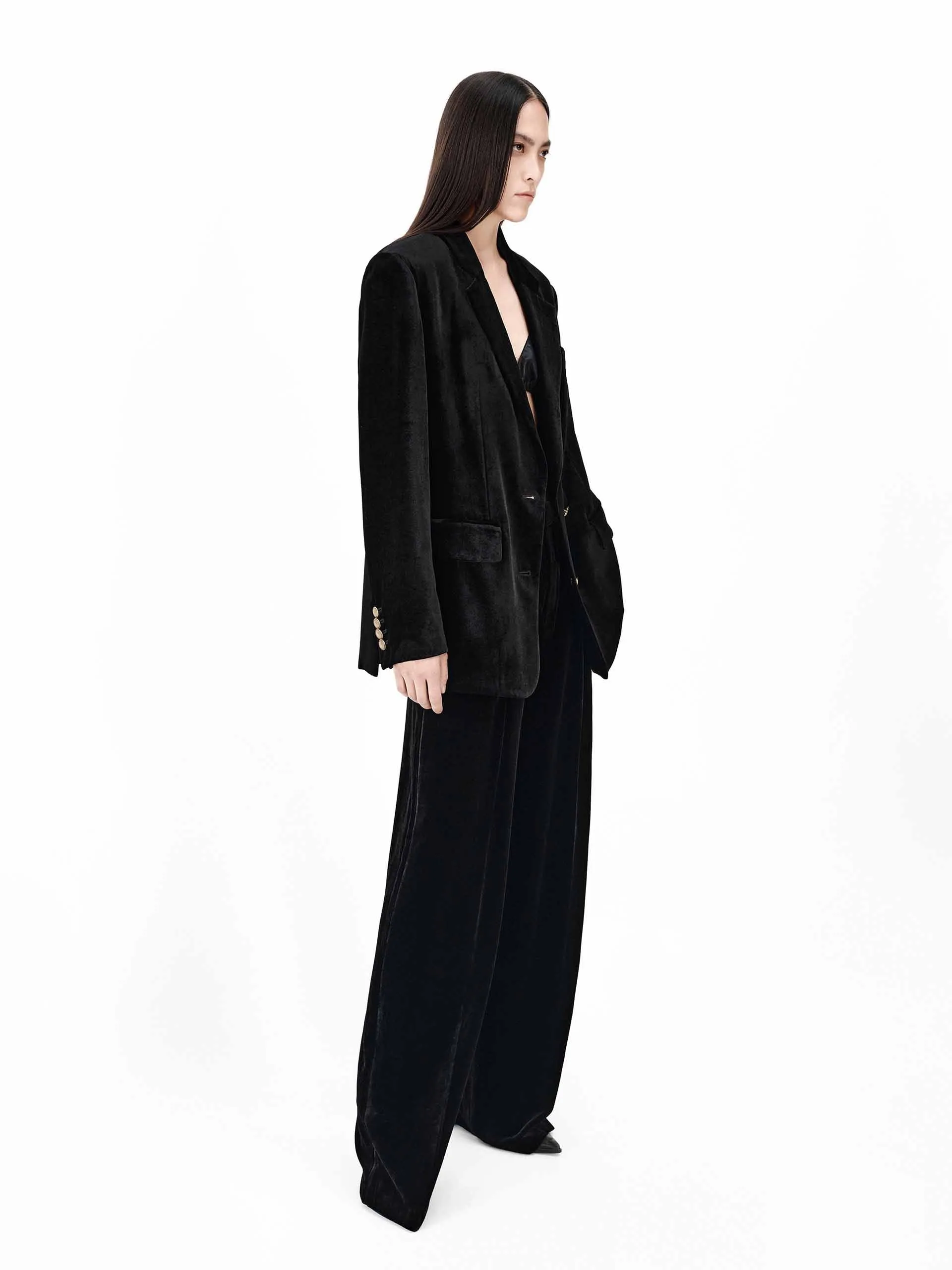 Straight Velvet Pants
