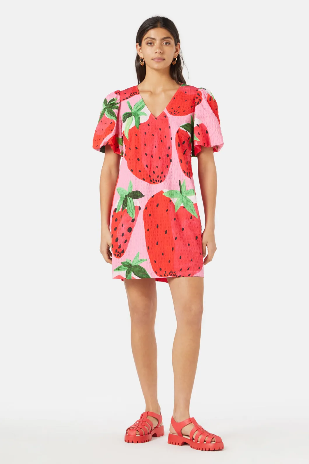Strawberry Patch Smock Dress