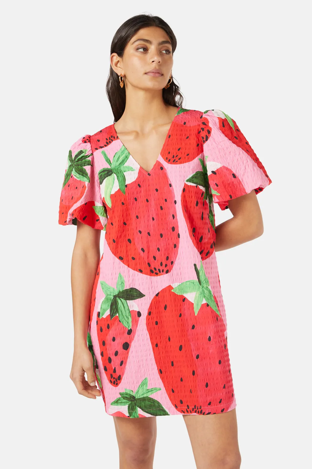Strawberry Patch Smock Dress