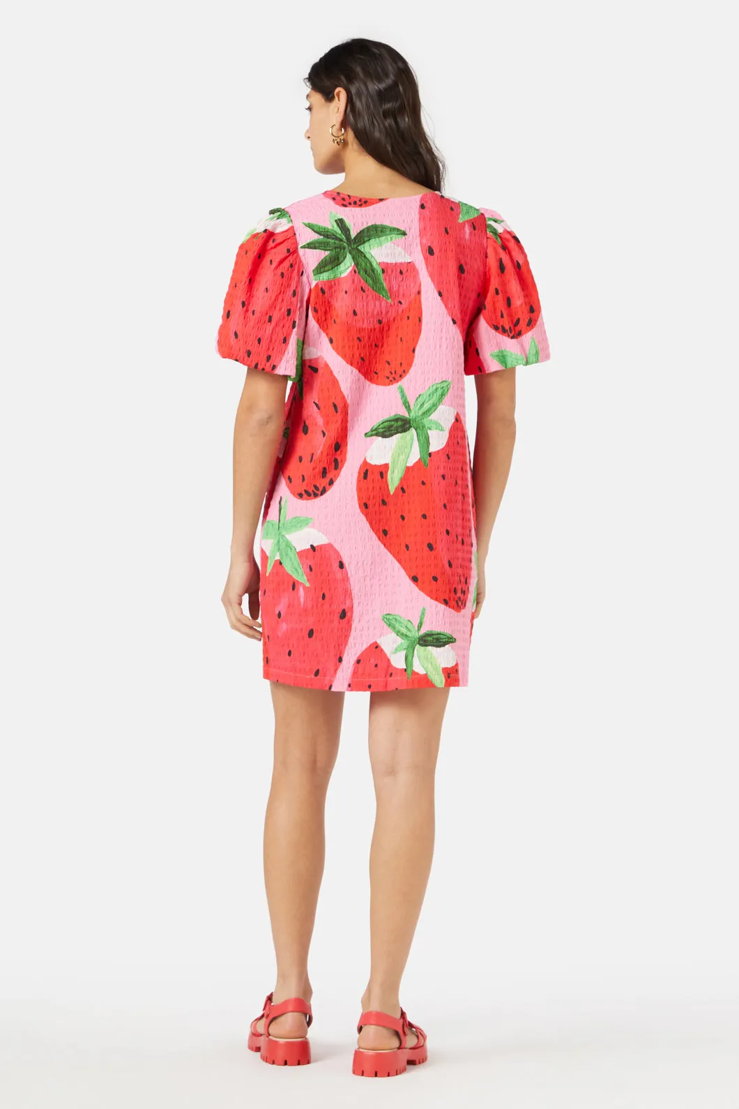 Strawberry Patch Smock Dress