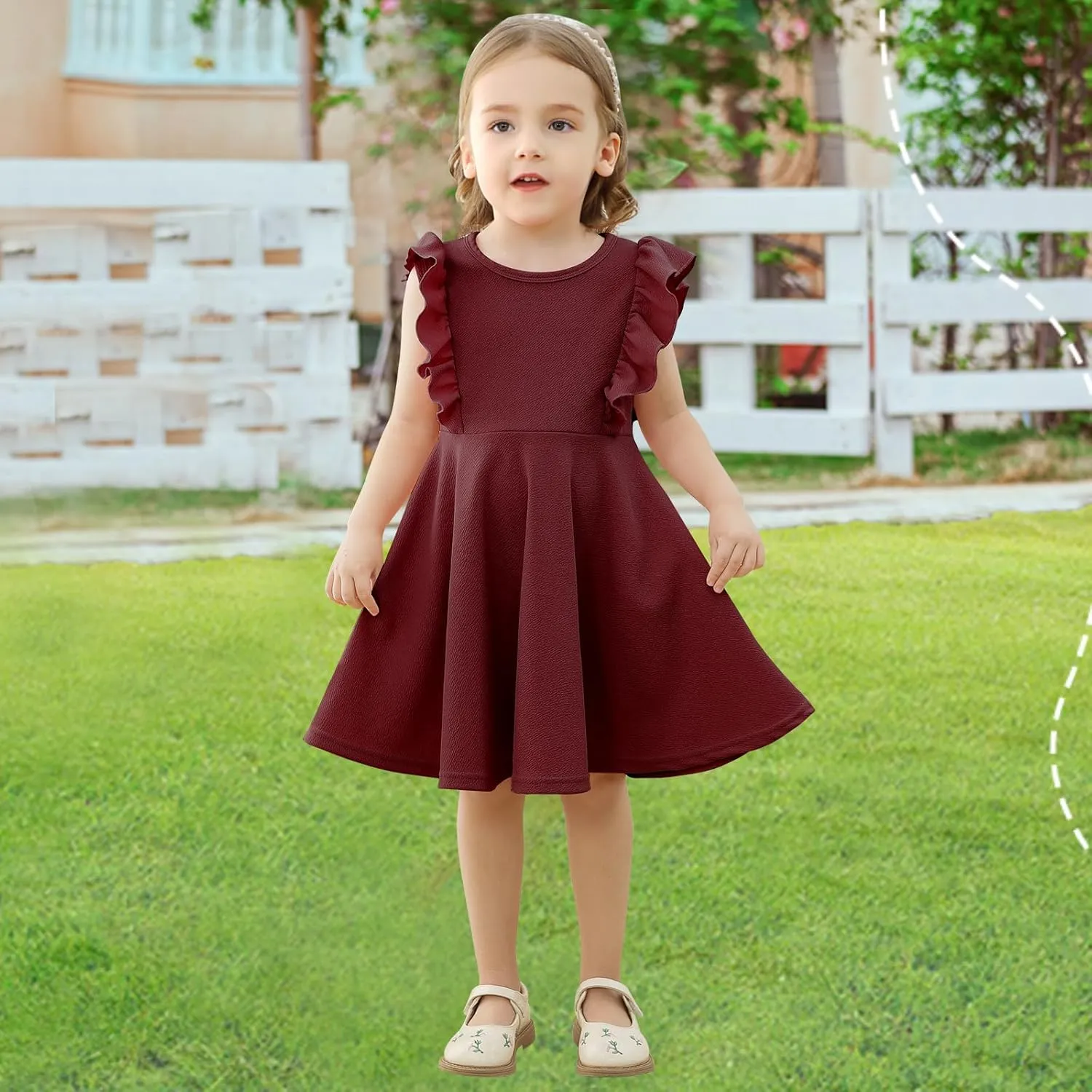 Toddler Dress Summer Baby Girls Sleeveless Ruffle Dresses for Girls Casual Birthday Party Beach Kids Sundress