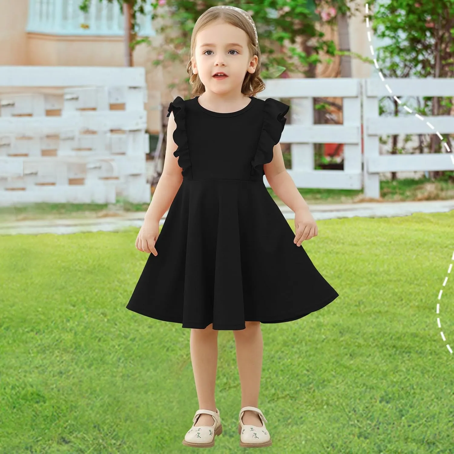 Toddler Dress Summer Baby Girls Sleeveless Ruffle Dresses for Girls Casual Birthday Party Beach Kids Sundress