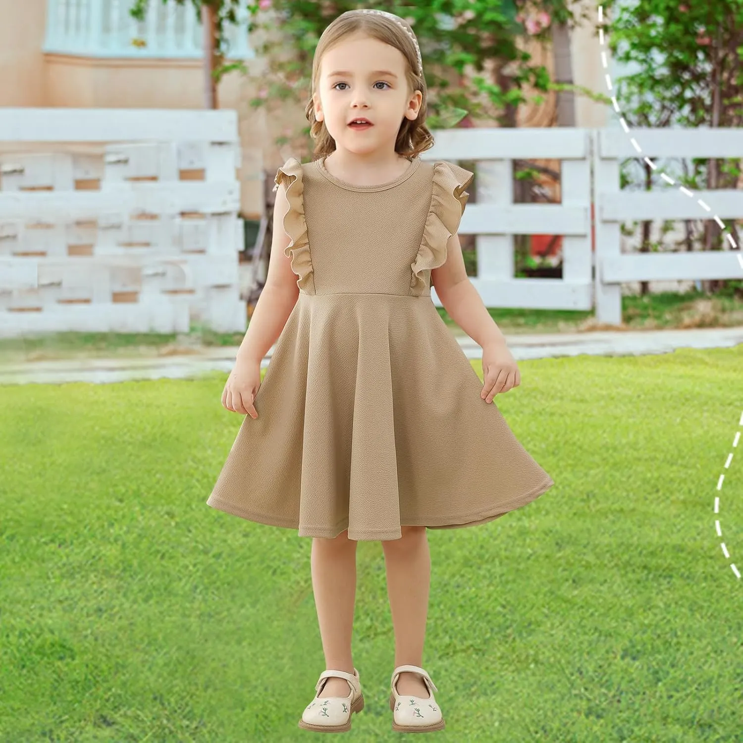 Toddler Dress Summer Baby Girls Sleeveless Ruffle Dresses for Girls Casual Birthday Party Beach Kids Sundress