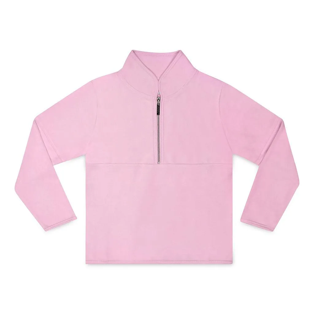 Tween Sweaters |Pink Half Zip Fleece Pullover | Iscream