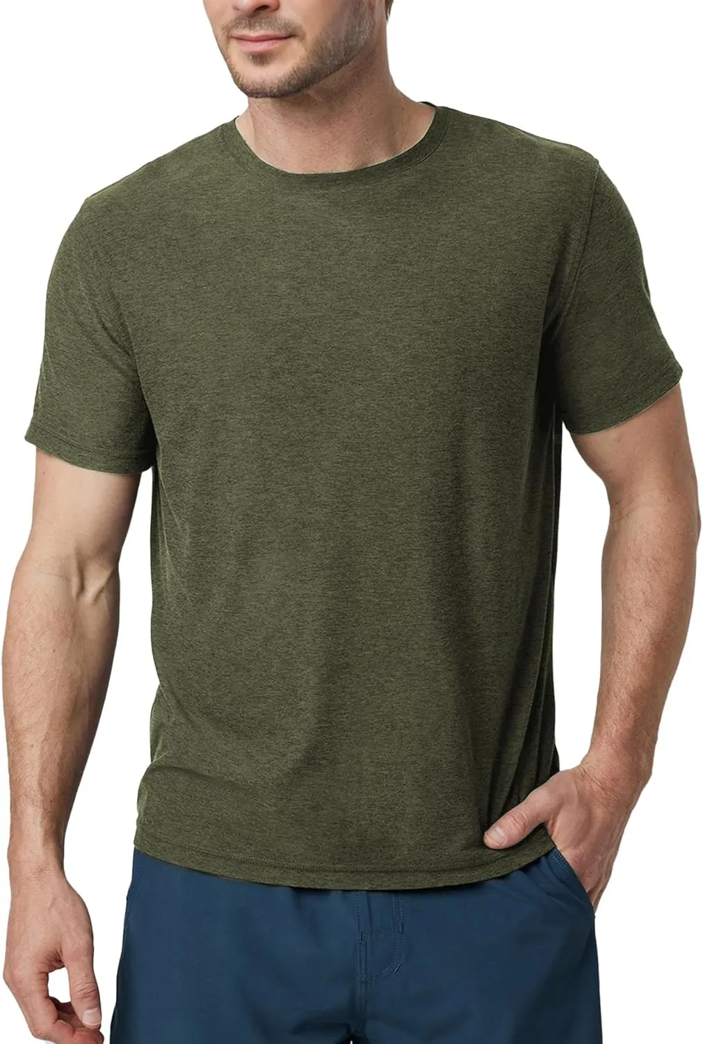 Velou Men's T-Shirts Ultra Soft Premium Short Sleeve Workout Shirts for Men Casual Crew Neck Summer Basic Gym Athletic Shirts