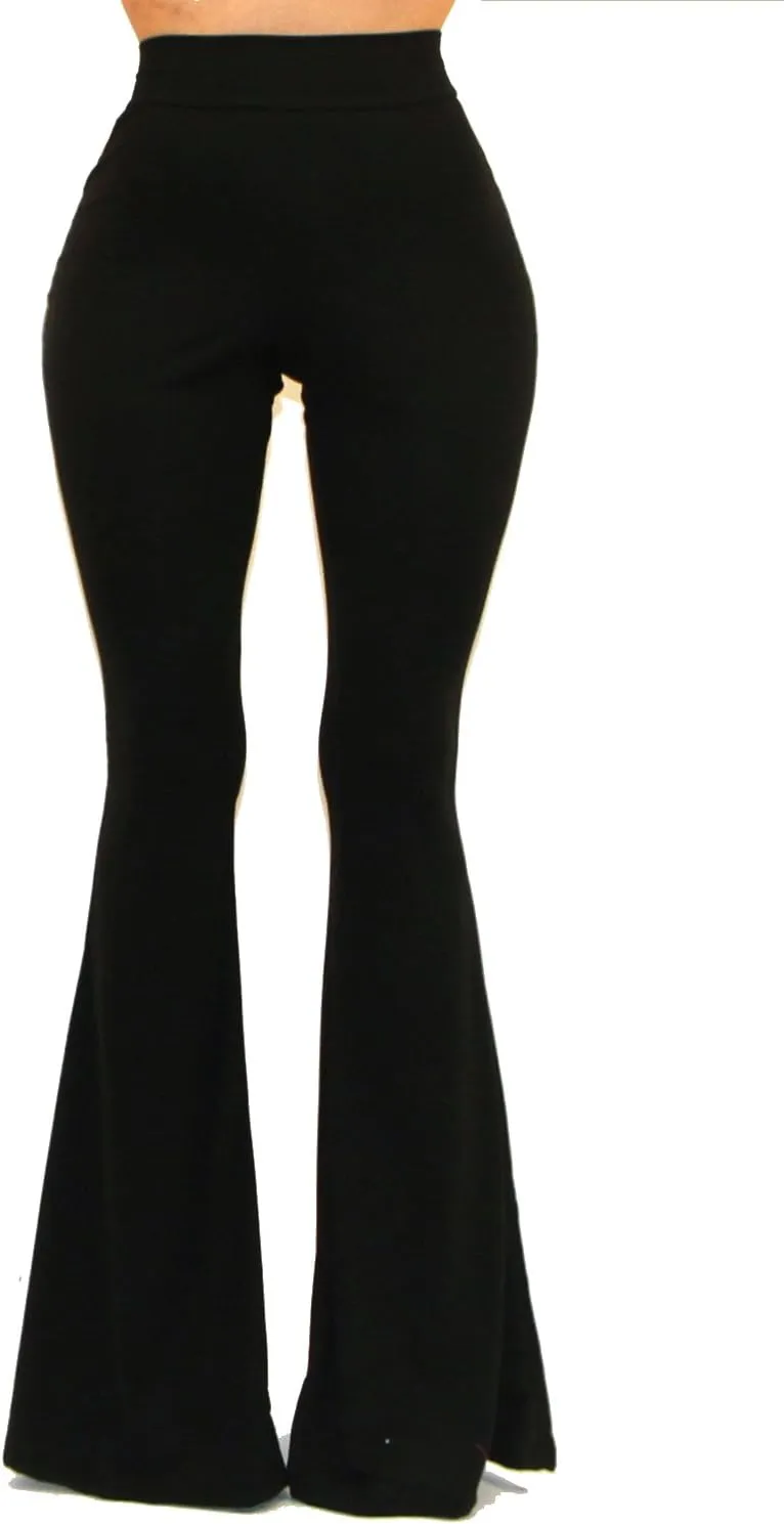 Vivicastle Women's USA Lightweight Boho Comfy Stretchy Bell Bottom Flare Pants