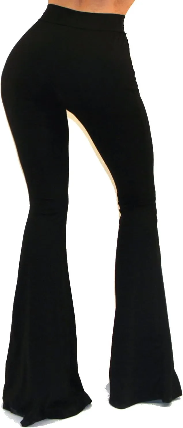 Vivicastle Women's USA Lightweight Boho Comfy Stretchy Bell Bottom Flare Pants