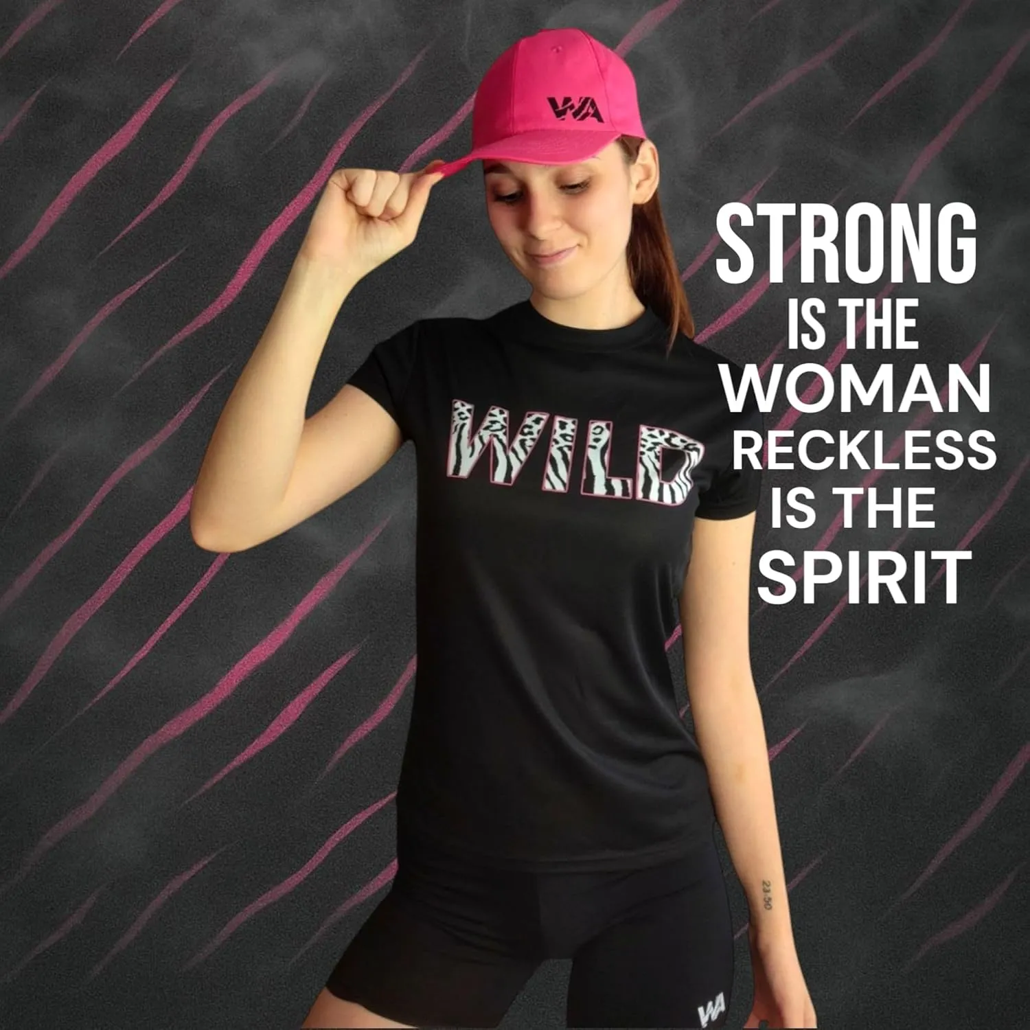 Wild Animal Women's Workout Shirts - Quick Dry, Breathable Gym Tops, Short Sleeve Athletic T-Shirts for Yoga & Fitness